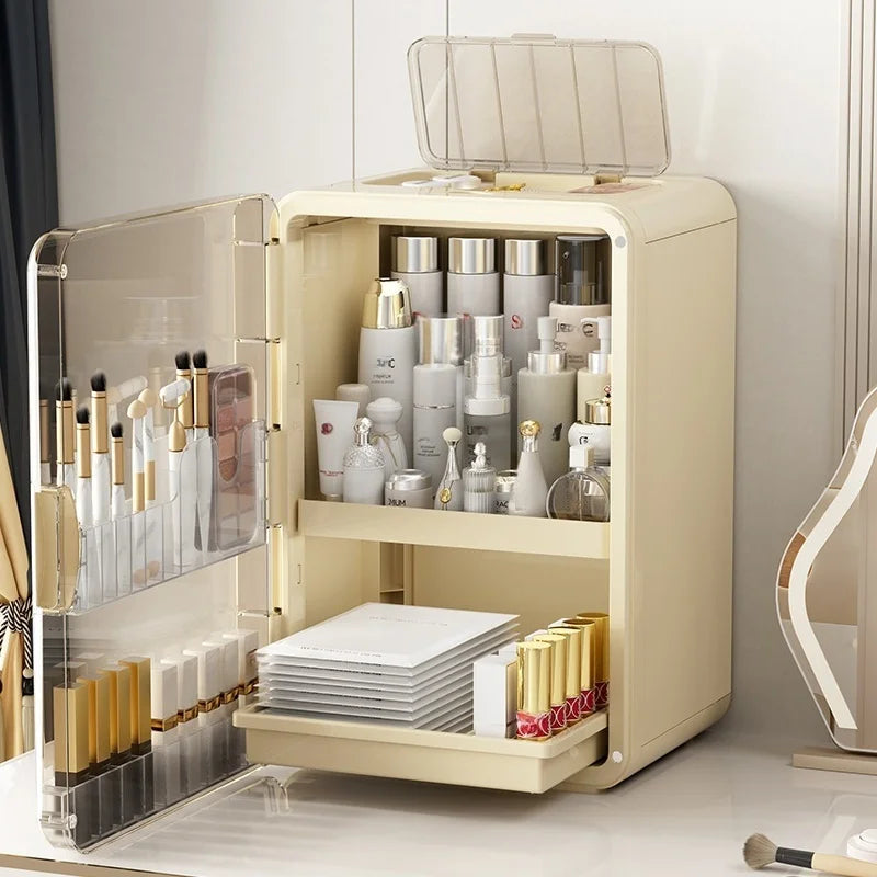 High-end cosmetic storage cabinet, home dressing table drawer, storage rack, large-capacity plastic cosmetic storage box