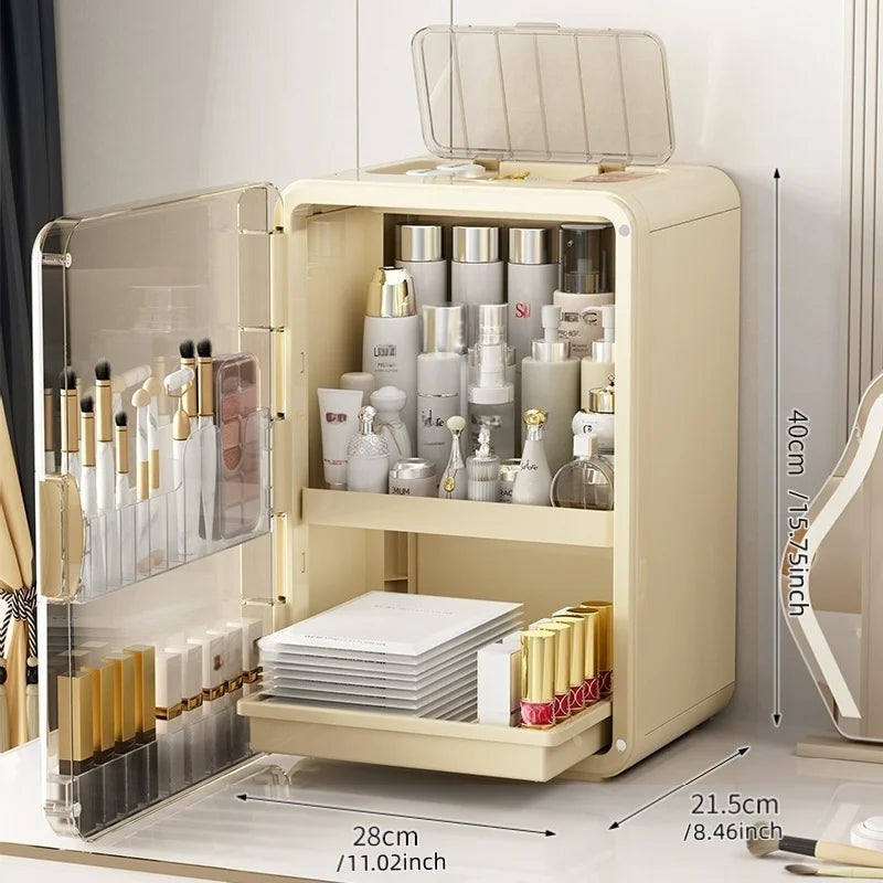 High-end cosmetic storage cabinet, home dressing table drawer, storage rack, large-capacity plastic cosmetic storage box
