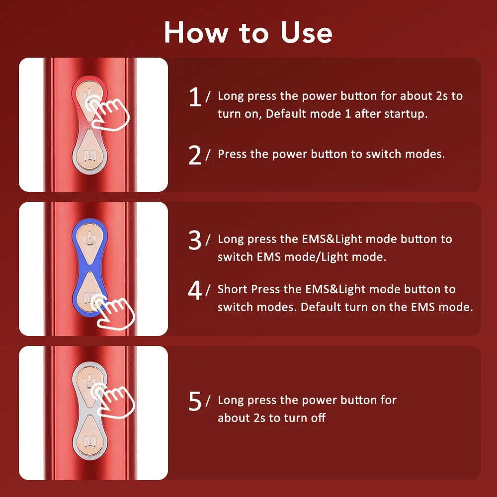 Electric Scalp Massager with Red Light Therapy