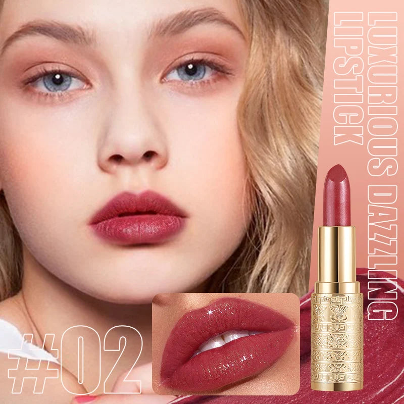 Shining lipstick, long-lasting formula, vibrant colors, easy to apply, suitable for beginners, creating amazing lip makeup