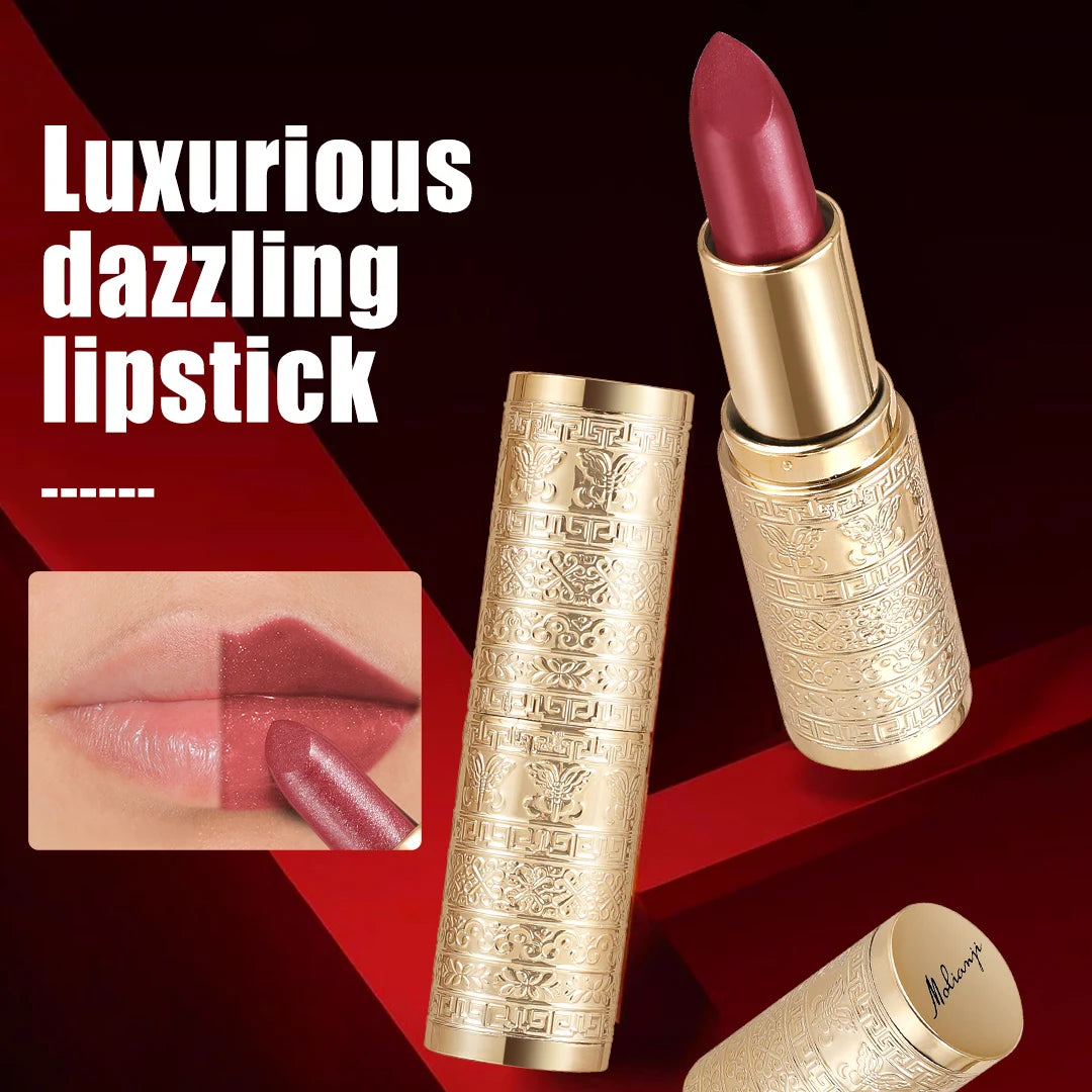 Shining lipstick, long-lasting formula, vibrant colors, easy to apply, suitable for beginners, creating amazing lip makeup