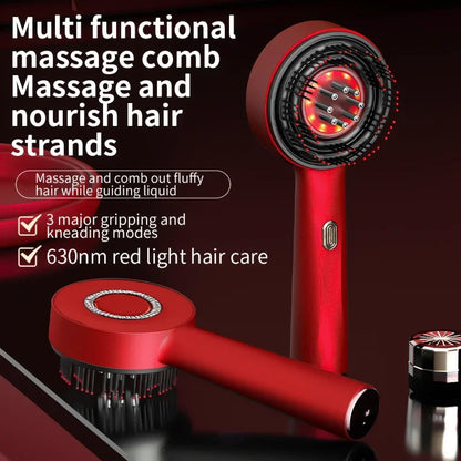 Electric Scalp Massager with Red Light Therapy
