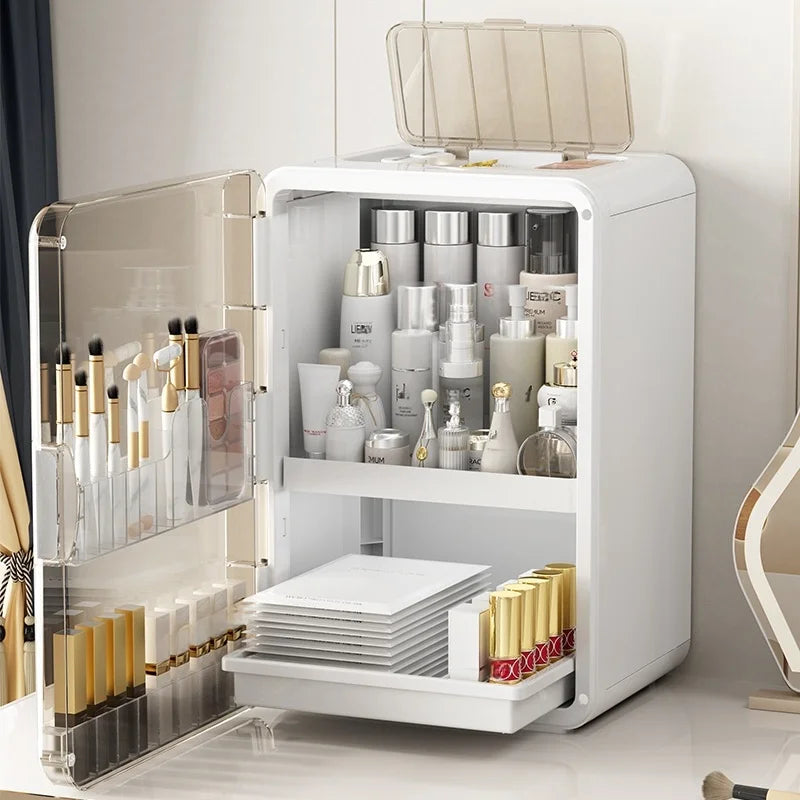 High-end cosmetic storage cabinet, home dressing table drawer, storage rack, large-capacity plastic cosmetic storage box