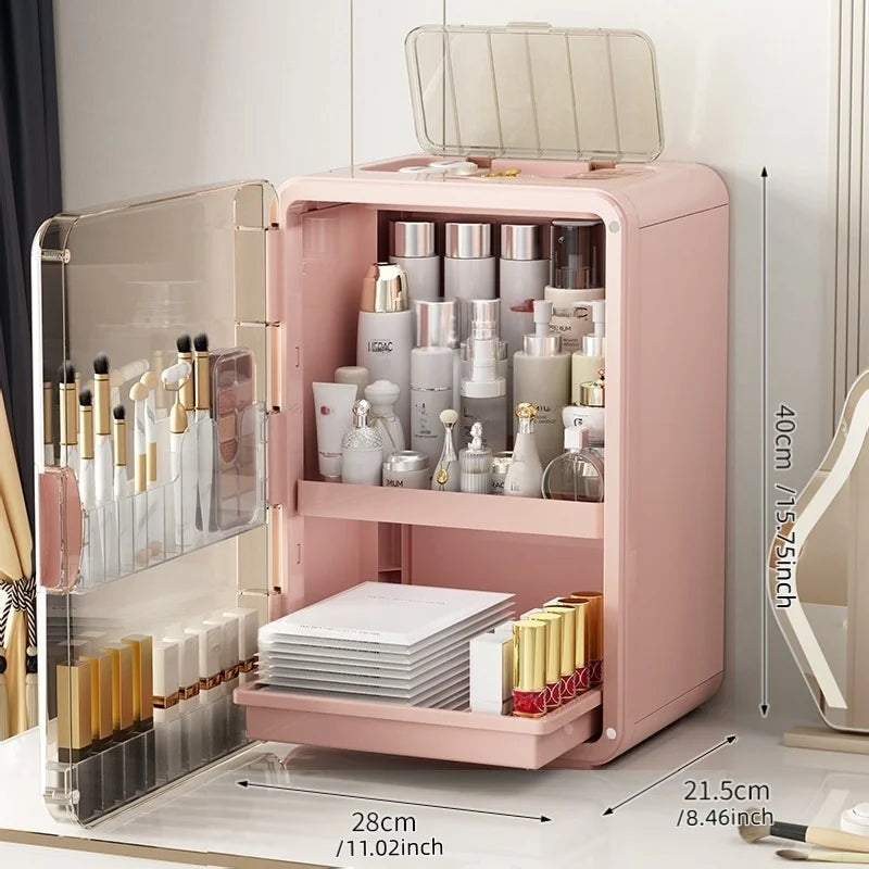 High-end cosmetic storage cabinet, home dressing table drawer, storage rack, large-capacity plastic cosmetic storage box