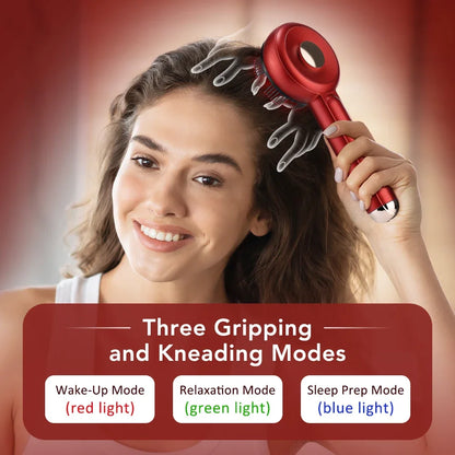 Electric Scalp Massager with Red Light Therapy
