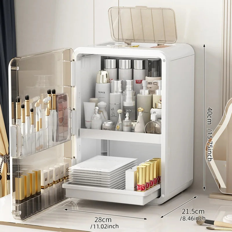 High-end cosmetic storage cabinet, home dressing table drawer, storage rack, large-capacity plastic cosmetic storage box