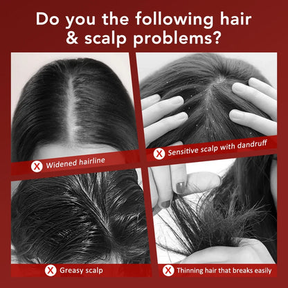 Electric Scalp Massager with Red Light Therapy