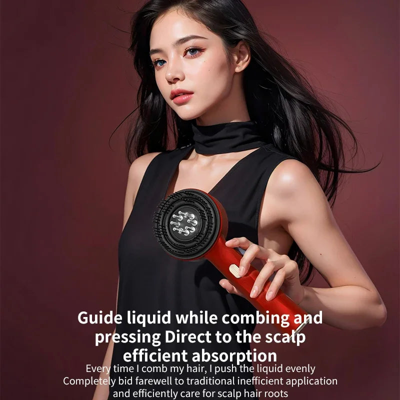 Electric Scalp Massager with Red Light Therapy