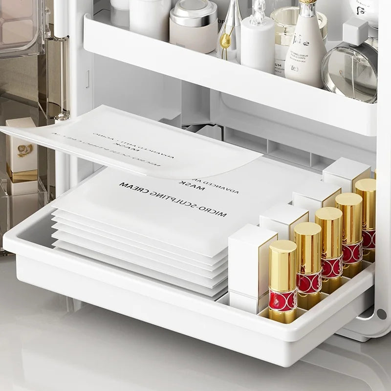 High-end cosmetic storage cabinet, home dressing table drawer, storage rack, large-capacity plastic cosmetic storage box