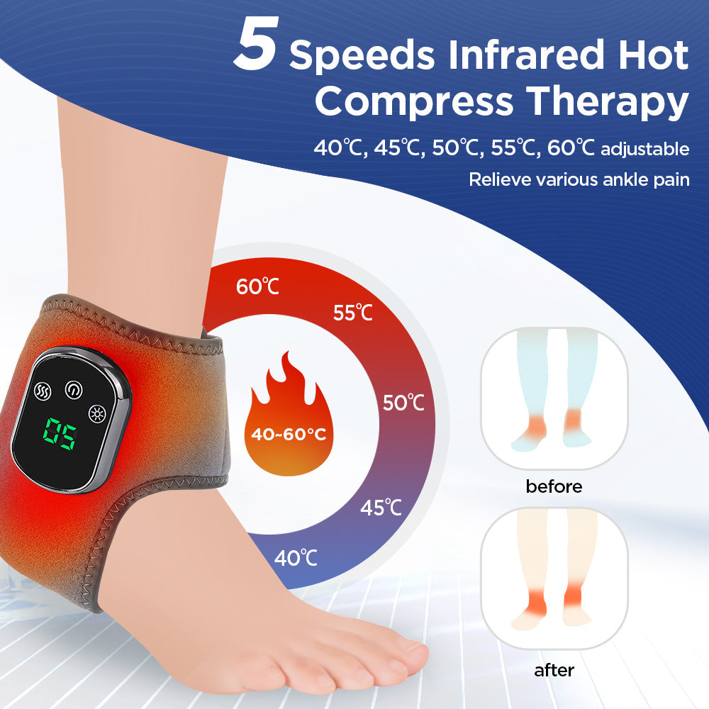 Electric Heated Foot & Ankle Massager – Relieves Pain & Improves Circulation